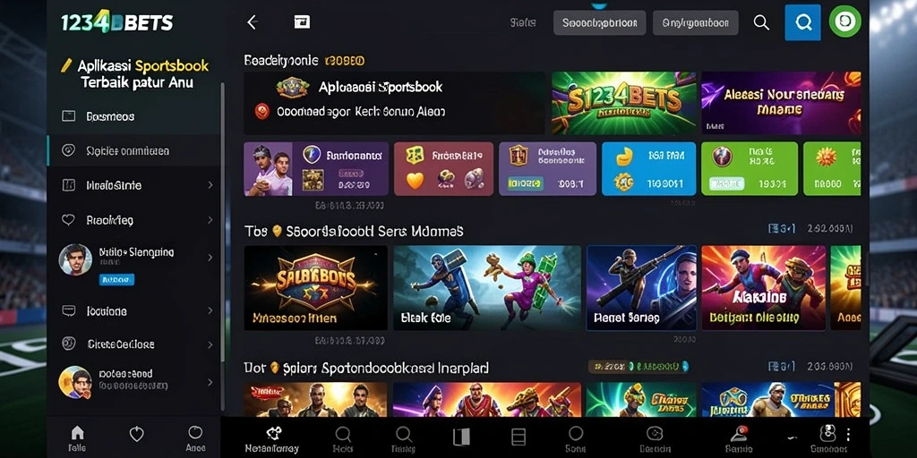 Tampilan gameplay dari aplikasi Sportsbook 1234BETS yang menarik.
