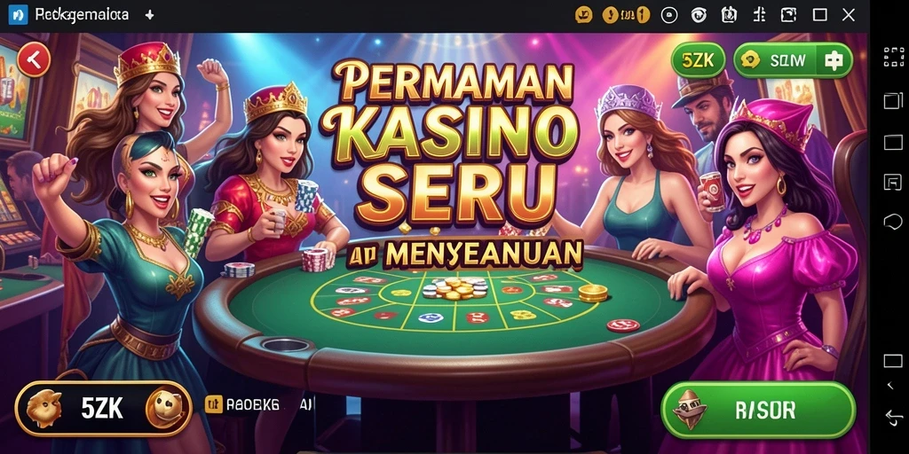 Tampilan menarik gameplay kasino di 5ZK yang menghibur.