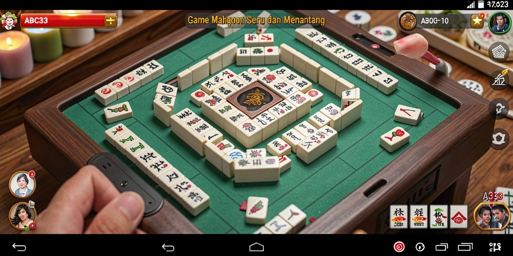 Tampilan gameplay menegangkan dalam game Mahjong ABC33.