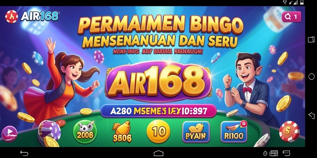 Tampilan gameplay seru dalam aplikasi Bingo AIR168.