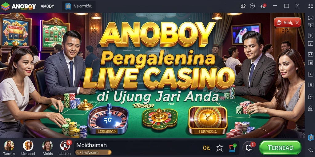 Gameplay Live Casino seru di ANOBOY dengan dealer profesional.