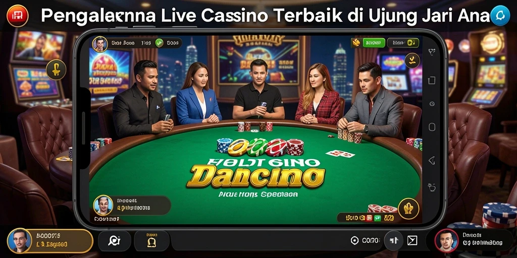 Tampilan gameplay Live Casino yang mendebarkan di C0077.