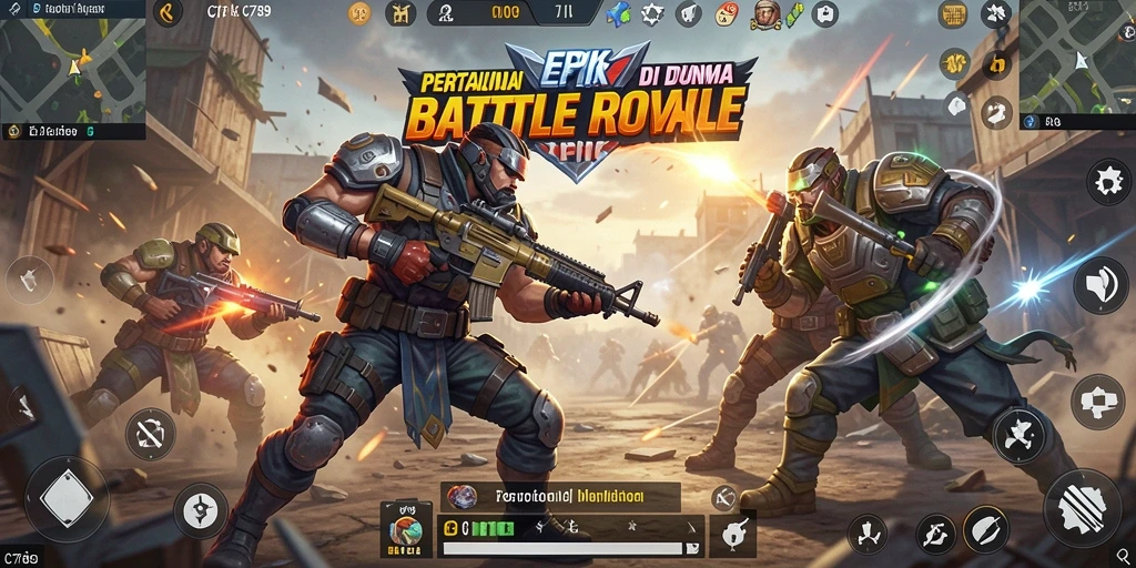 Screenshot C789 menampilkan aksi seru dalam pertarungan Battle Royale.