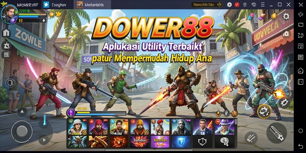 Screenshot utama DOWER88 menampilkan fitur pengingat dan manajemen tugas.