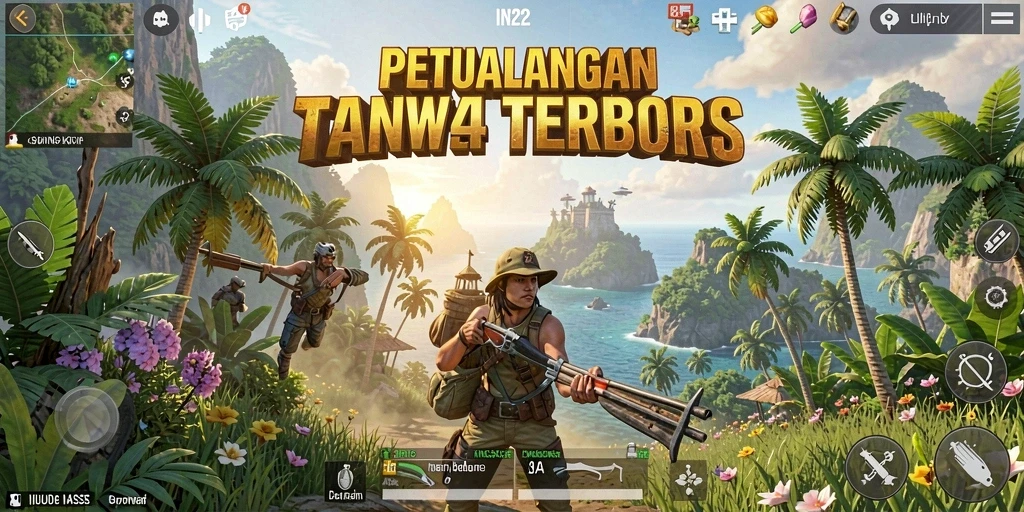 Tangkapan layar gameplay IN22 yang menampilkan dunia terbuka yang luas dan dinamis.
