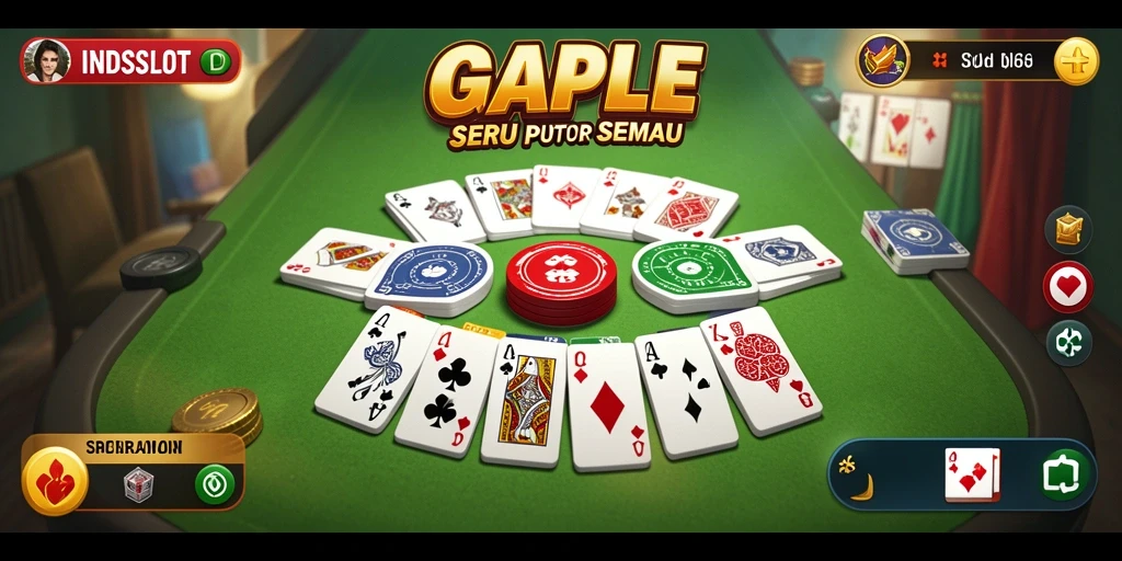 Tangkapan layar gameplay INDSLOT menunjukkan aksi seru dalam permainan Gaple.