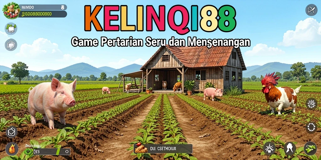 Screenshot menunjukkan gameplay bertani yang penuh warna dan interaktif.