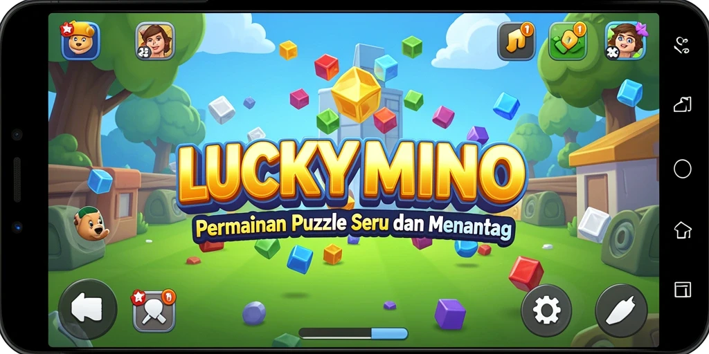 Screenshot gameplay LUCKYMINO yang menampilkan puzzle menantang.