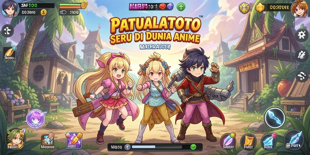 Screenshot MAFIATOTO menampilkan karakter anime dalam pertempuran seru.