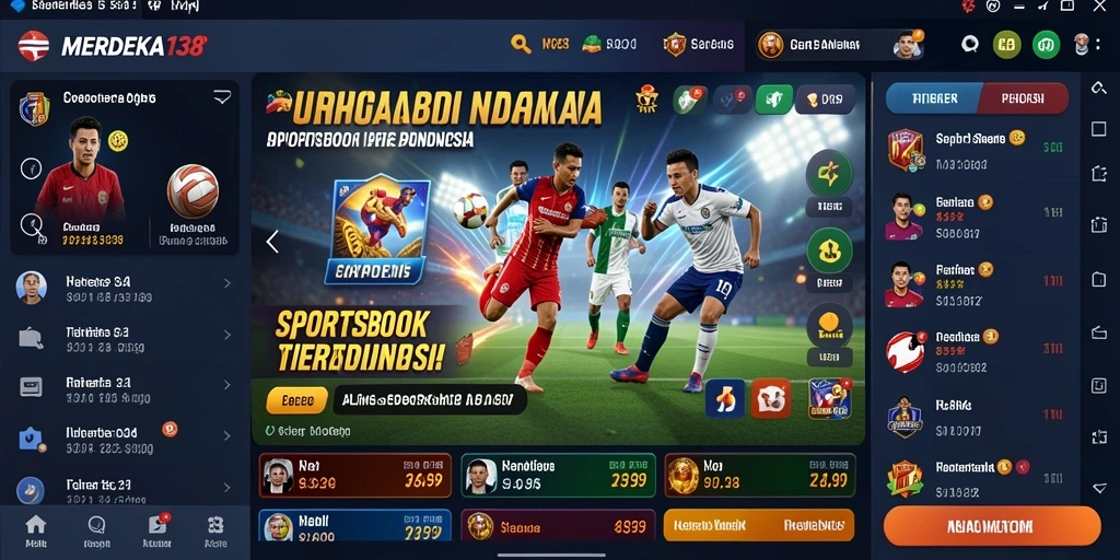 Tampilan gameplay yang menarik dalam aplikasi Sportsbook MERDEKA138.