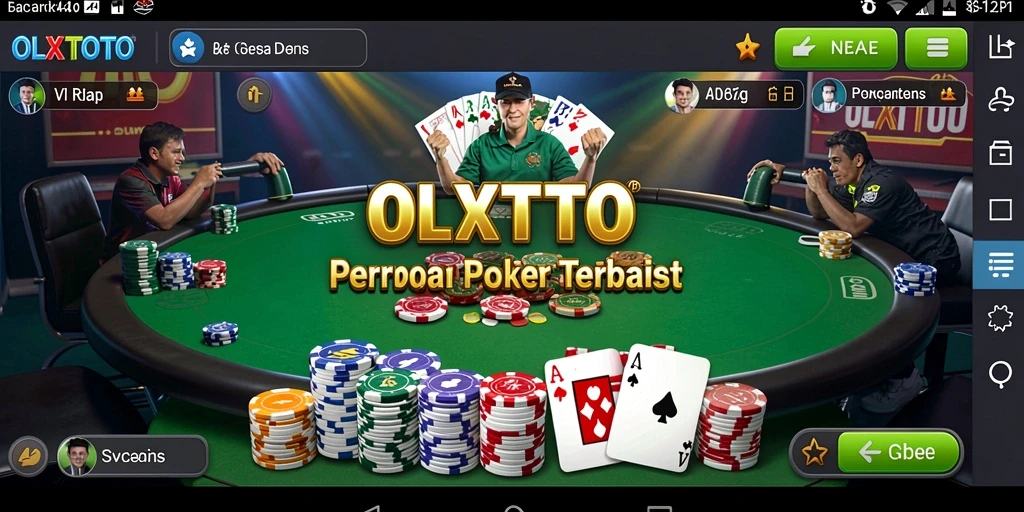 Tampilan gameplay poker seru di OLXTOTO dengan suasana menegangkan.