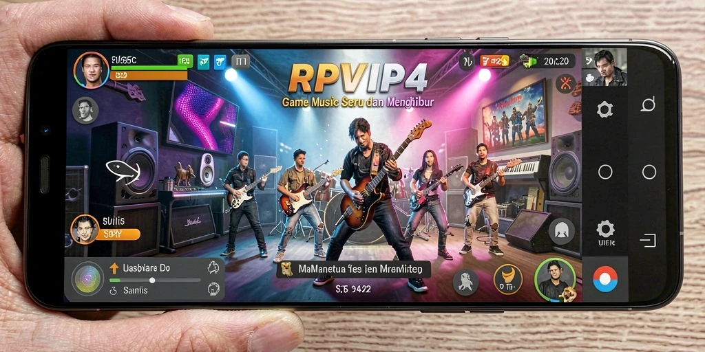 Tampilan gameplay RPVIP4 yang menarik dan penuh aksi musik.