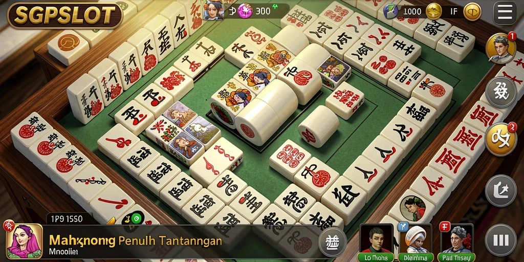 Screenshot gameplay menarik dari SGPSLOT menunjukkan suasana Mahjong.