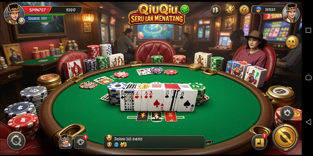 Tampilan gameplay QiuQiu SPIN707 yang mendebarkan dan penuh strategi.
