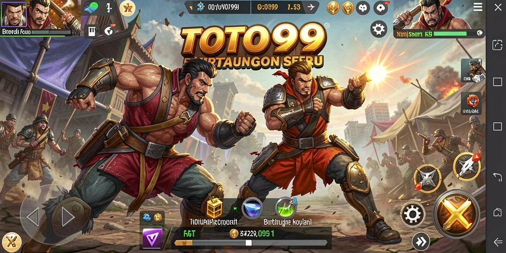 Screenshot TOTO99 menampilkan aksi seru di dalam arena Battle Royale.