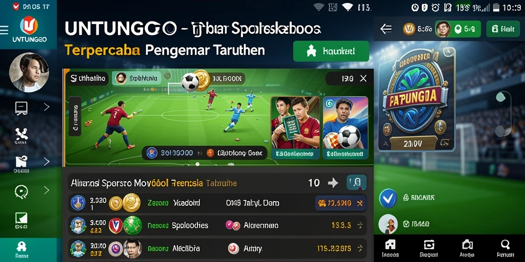 Tampilan menarik dari gameplay UNTUNGGO dalam taruhan olahraga.