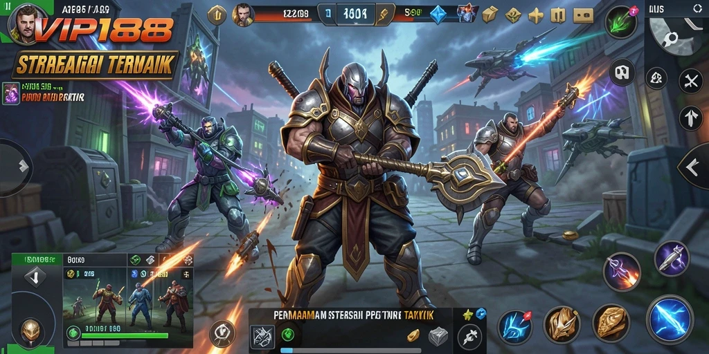 Tampilan gameplay menarik dalam permainan strategi VIP188.