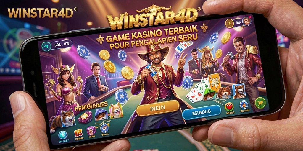 Screenshot gameplay <strong>WINSTAR4D</strong> yang menarik dengan suasana Kasino yang hidup.